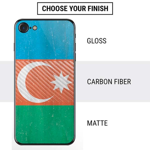 Azerbaijan Flag Distressed iPhone SE (2nd & 3rd Gen) Skin
